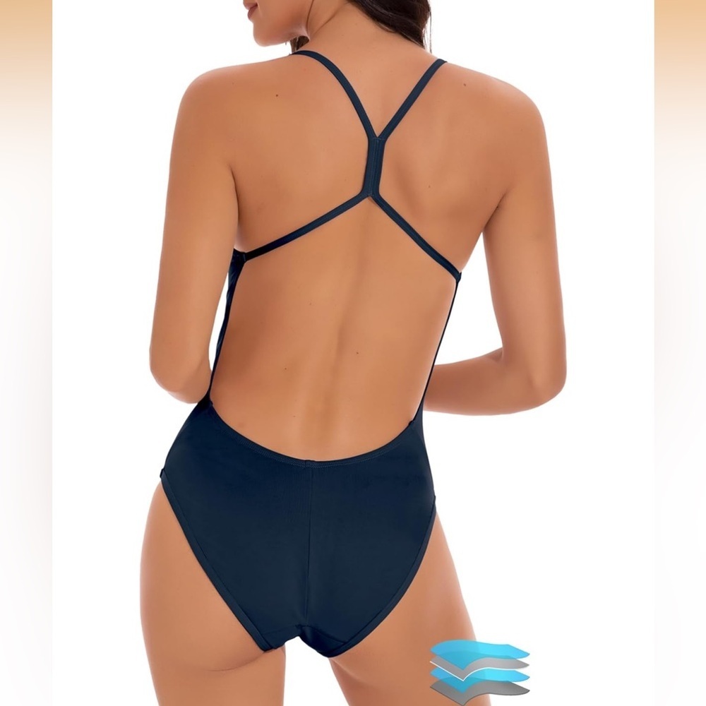 Beautikini Period Swimwear size XS navy blue Swimsuit Leakproof Racerback upf 50